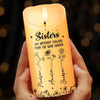 Blooming Side By Side, Forever Connected - Bestie Personalized Custom LED Candle - Gift For Best Friends, BFF, Sisters