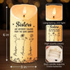 Blooming Side By Side, Forever Connected - Bestie Personalized Custom LED Candle - Gift For Best Friends, BFF, Sisters