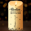 Blooming Side By Side, Forever Connected - Bestie Personalized Custom LED Candle - Gift For Best Friends, BFF, Sisters