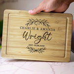 Custom Name Wedding Anniversary Gifts for Couples - Personalized Cutting Board