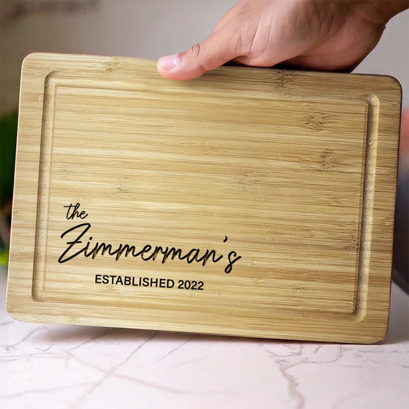 Love Built This Home - Couple Personalized Custom Engraved Wooden Cutting Board - Gift For Husband Wife, Anniversary