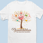 Custom Name Grandchildren Family Tree Gifts for Grandparents - Personalized Apparel