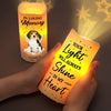 Custom Photo Paws In Heaven, Love Forever - Memorial Personalized Custom LED Projection Flameless Candle - Sympathy Gift For Pet Owners, Pet Lovers