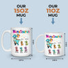 Nanasaurus & Her Little Dinos - Family Personalized Custom Mug - Mother's Day, Gift For Mom, Grandma