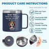 Feed Me, Walk Me, Love Me - Dog & Cat Personalized Custom 14oz Stainless Steel Tumbler With Handle - Gift For Pet Owners, Pet Lovers