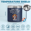 Feed Me, Walk Me, Love Me - Dog & Cat Personalized Custom 14oz Stainless Steel Tumbler With Handle - Gift For Pet Owners, Pet Lovers