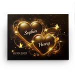 Custom Name Purple Heart Couple Gifts - Personalized Building Brick Blocks