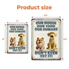 Furry Guardians On Duty - Dog Personalized Custom Home Decor Metal Sign - House Warming Gift For Pet Owners, Pet Lovers