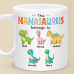 Custom Name Dinosaur Gifts for Nana - Personalized Mug