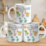Custom Name Dinosaur Gifts for Nana - Personalized Mug