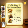 Custom Photo A Date To Remember, A Love To Cherish - Couple Personalized Custom LED Mirror Frame Lamp - Gift For Husband Wife, Anniversary