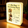 Custom Photo A Date To Remember, A Love To Cherish - Couple Personalized Custom LED Mirror Frame Lamp - Gift For Husband Wife, Anniversary