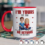 Custom Name Funny Couple Gifts - Personalized Accent Mugs