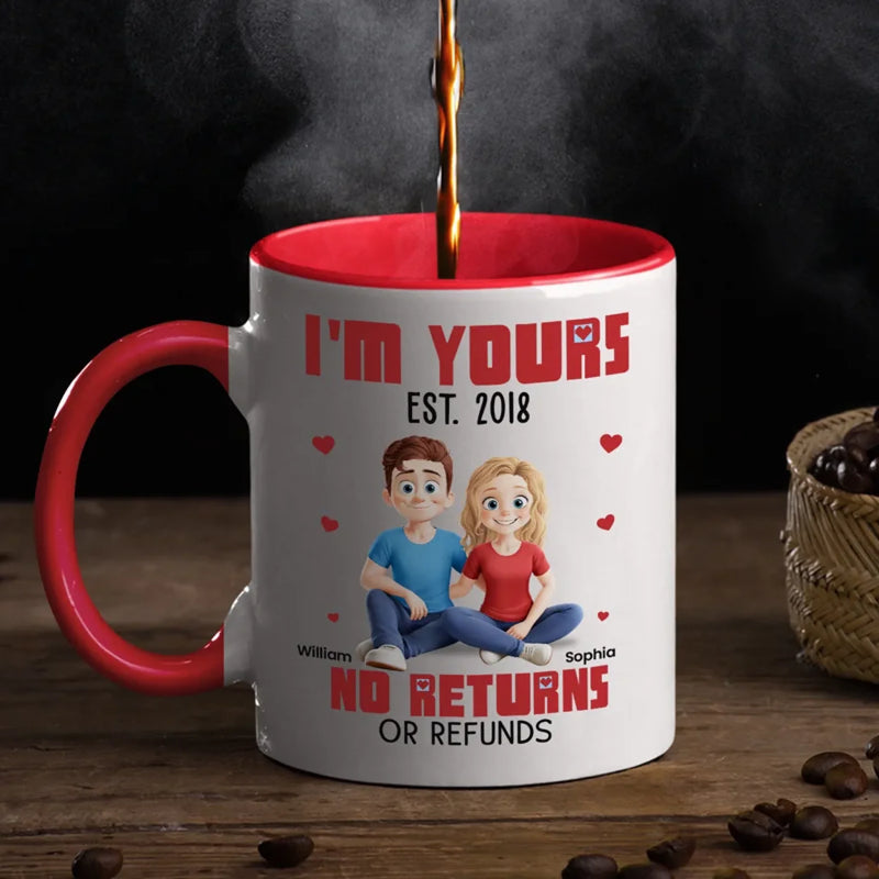 Custom Name Funny Couple Gifts - Personalized Accent Mugs