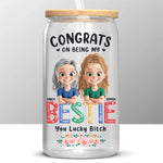 Custom Name Bestie Gifts for Women - Personalized Glass Cup