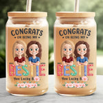 Custom Name Bestie Gifts for Women - Personalized Glass Cup