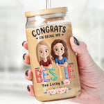 Custom Name Bestie Gifts for Women - Personalized Glass Cup