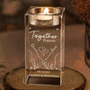 From Our First Kiss Till Our Last Breath - Couple Personalized Custom 3D Crystal Photo Laser Engraved, Crystal Candle Holder - Gift For Husband Wife, Anniversary