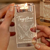From Our First Kiss Till Our Last Breath - Couple Personalized Custom 3D Crystal Photo Laser Engraved, Crystal Candle Holder - Gift For Husband Wife, Anniversary