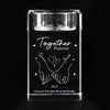 From Our First Kiss Till Our Last Breath - Couple Personalized Custom 3D Crystal Photo Laser Engraved, Crystal Candle Holder - Gift For Husband Wife, Anniversary