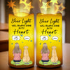 Your Light Will Always Shine In My Heart - Memorial Personalized Custom LED Projection Flameless Candle - Sympathy Gift For Pet Owners, Pet Lovers