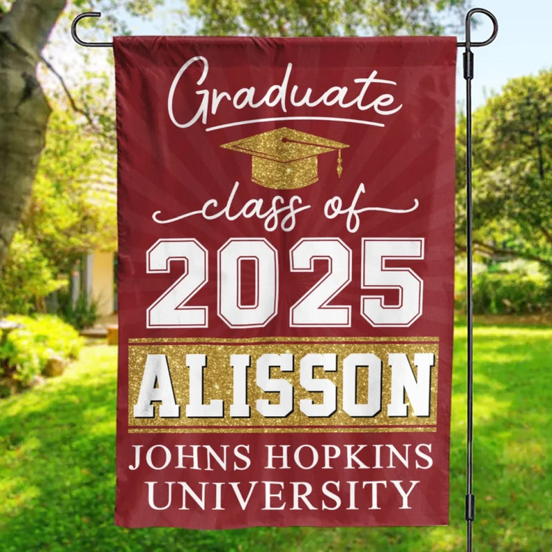 New Beginnings, Endless Possibilities - Family Personalized Custom Flag - Graduation Gift For Family Members, Siblings, Brothers, Sisters