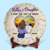 A Mother’s Love Knows No End - Family Personalized Custom Ceramic Plate - Mother's Day, Gift For Mom, Daughter