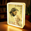 Custom Photo In Loving Memory, Forever With Us - Memorial Personalized Custom LED Mirror Frame Lamp - Sympathy Gift For Family Members