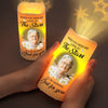 Custom Photo When You Miss Me, Look At The Stars - Memorial Personalized Custom LED Projection Flameless Candle - Sympathy Gift For Family Members