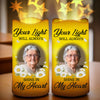 Custom Photo When You Miss Me, Look At The Stars - Memorial Personalized Custom LED Projection Flameless Candle - Sympathy Gift For Family Members