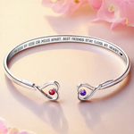 Custom Best Friend Birthstone Gifts - Personalized Engraved Birthstone Bracelet