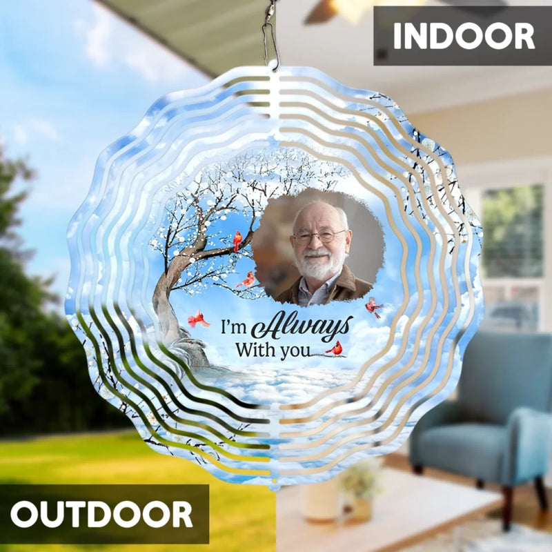 Custom Photo Memorial Garden Decor - Personalized Wind Spinner