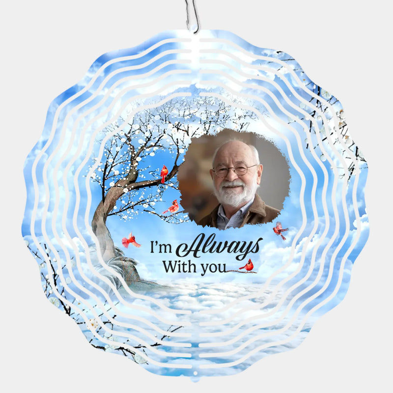 Custom Photo Memorial Garden Decor - Personalized Wind Spinner