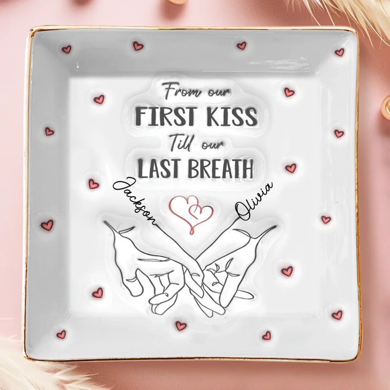 Love That Lasts A Lifetime - Couple Personalized Custom 3D Inflated Effect Printed Full-Print Jewelry Dish - Gift For Husband Wife, Anniversary