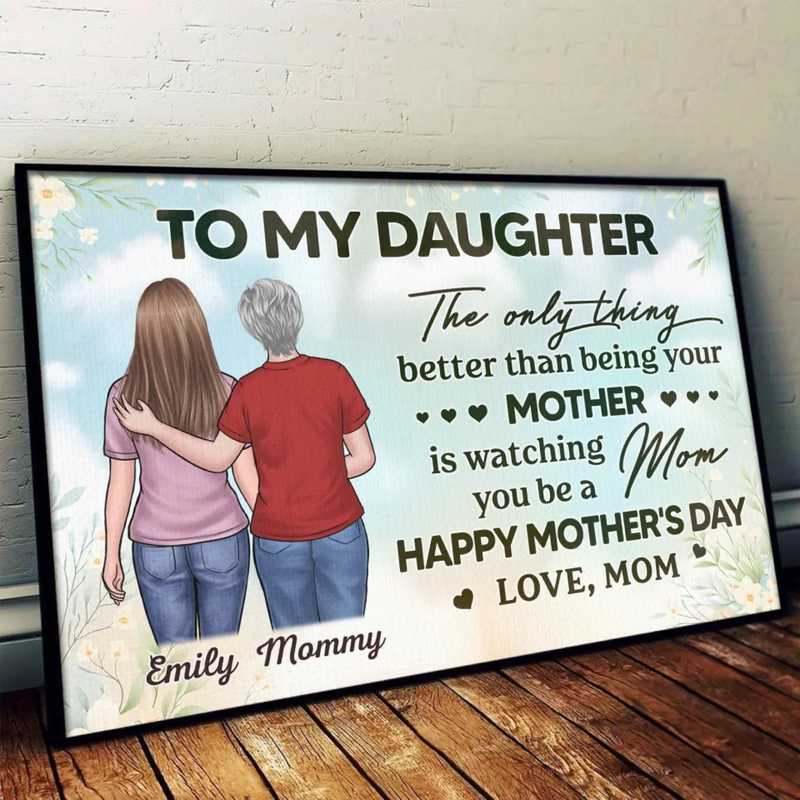 Custom Name Mother's Day Gifts for Daughter - Personalized Poster