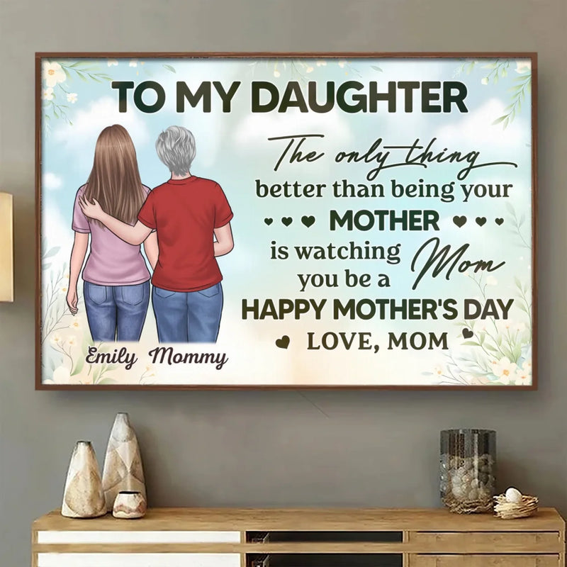 A Love No Words Can Define - Family Personalized Custom Horizontal Poster - Mother's Day, Gift For Mom, Daughter