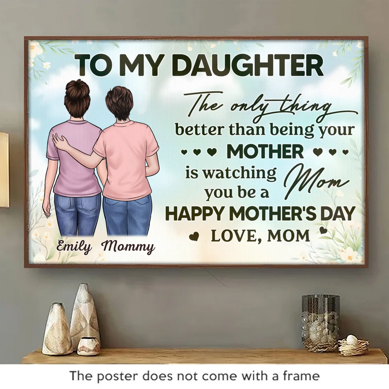 Custom Name Mother's Day Gifts for Daughter - Personalized Poster
