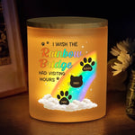 Custom Pet Name Rainbow Bridge Memorial Gifts - Personalized Glass Jar with LED Candle