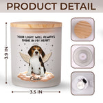 Custom Pet Photo Angel Dog Memorial Gifts - Personalized Glass Jar with LED Candle