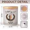 Custom Photo A Beautiful Soul, A Forever Glow - Memorial Personalized Custom Printed Glass Jar With LED Candle - Sympathy Gift For Family Members