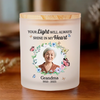 Custom Photo Your Light Will Always Shine - Memorial Personalized Custom Printed Glass Jar With LED Candle - Sympathy Gift For Family Members