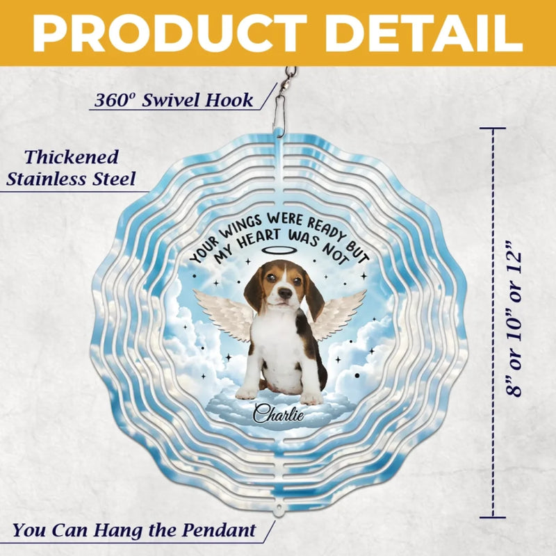 Custom Photo Paws In My Heart - Memorial Personalized Custom Wind Spinner - Sympathy Gift For Pet Owners, Pet Lovers