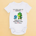 Custom Name Dinosaur Mother's Day Gifts for Mommy - Personalized Baby Onesies