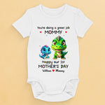 Custom Name Dinosaur Mother's Day Gifts for Mommy - Personalized Baby Onesies