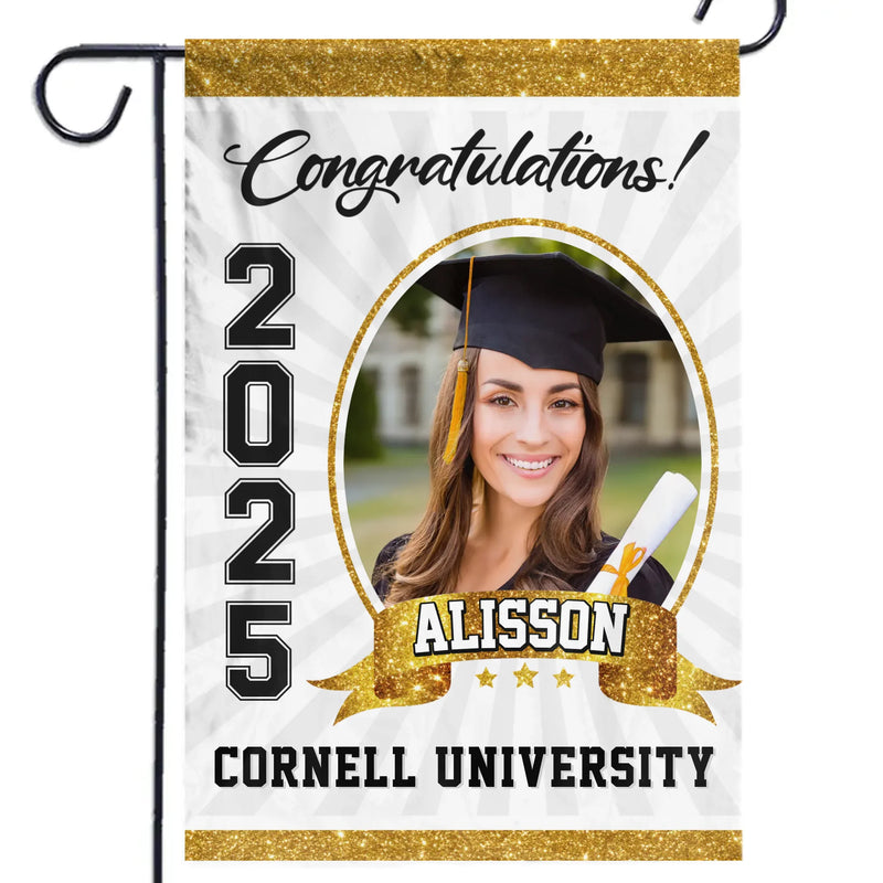 Custom Photo Graduation Gifts for College Graduates - Personalized Flag