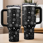 Custom Name Dog Mom Gifts for Women - Personalized Engraved 40oz Tumbler With Handle