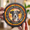 Custom Photo Forever My Fur Angel - Memorial Personalized Custom Round Shaped Stone With Stand - Sympathy Gift For Pet Owners, Pet Lovers