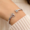 You Were My Favorite Hello And My Hardest Goodbye - Memorial Personalized Custom Engraved Infinity Heart Bangle With Birthstones - Sympathy Gift For Pet Owners, Pet Lovers