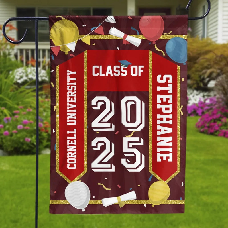 Graduation Is A New Chapter - Family Personalized Custom Flag - Graduation Gift For Family Members, Siblings, Brothers, Sisters