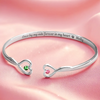 Once By My Side Forever In My Heart - Memorial Personalized Custom Engraved Infinity Heart Bangle With Birthstones - Sympathy Gift For Pet Owners, Pet Lovers